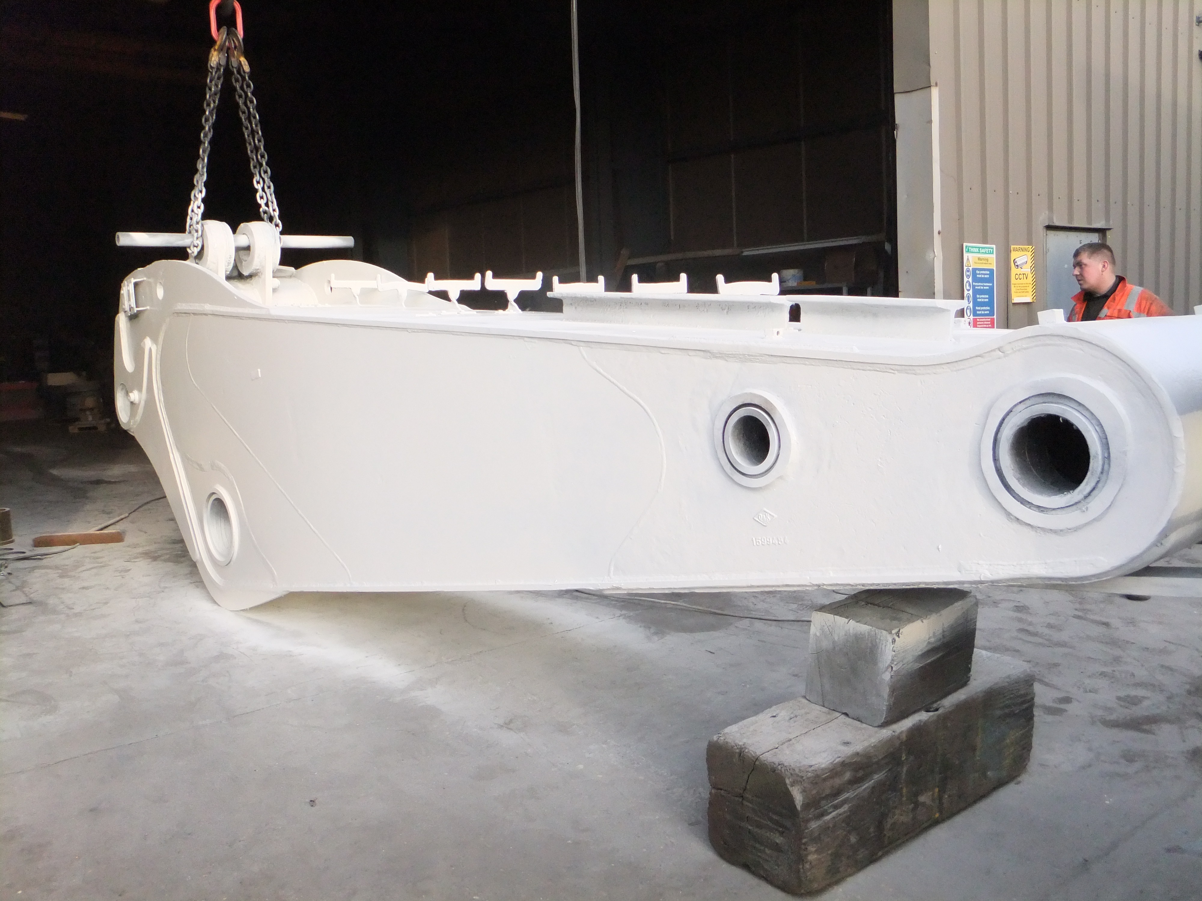 RH120 Back Hoe Dipper Arm Repair